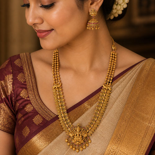 Gold Kasu Mala Necklace