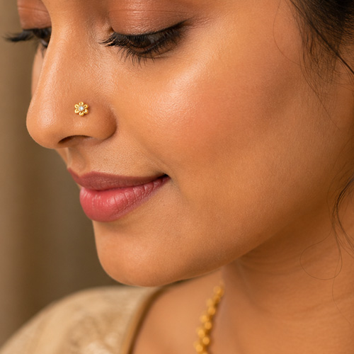 Gold Nath Nose Pin